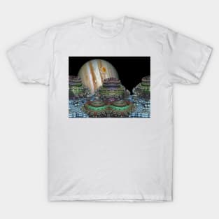 As Jupiter Sets Slowly on Io's Horizon T-Shirt